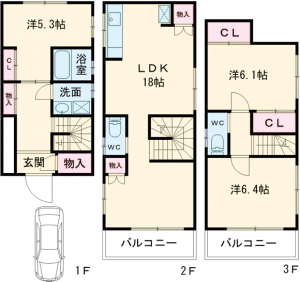 小茂根１丁目戸建の間取り