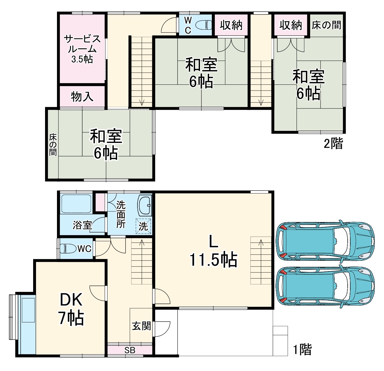 西船7丁目戸建の間取り