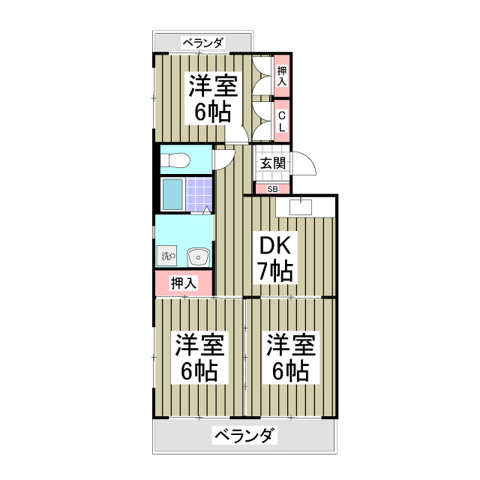 ハイツ山口の間取り
