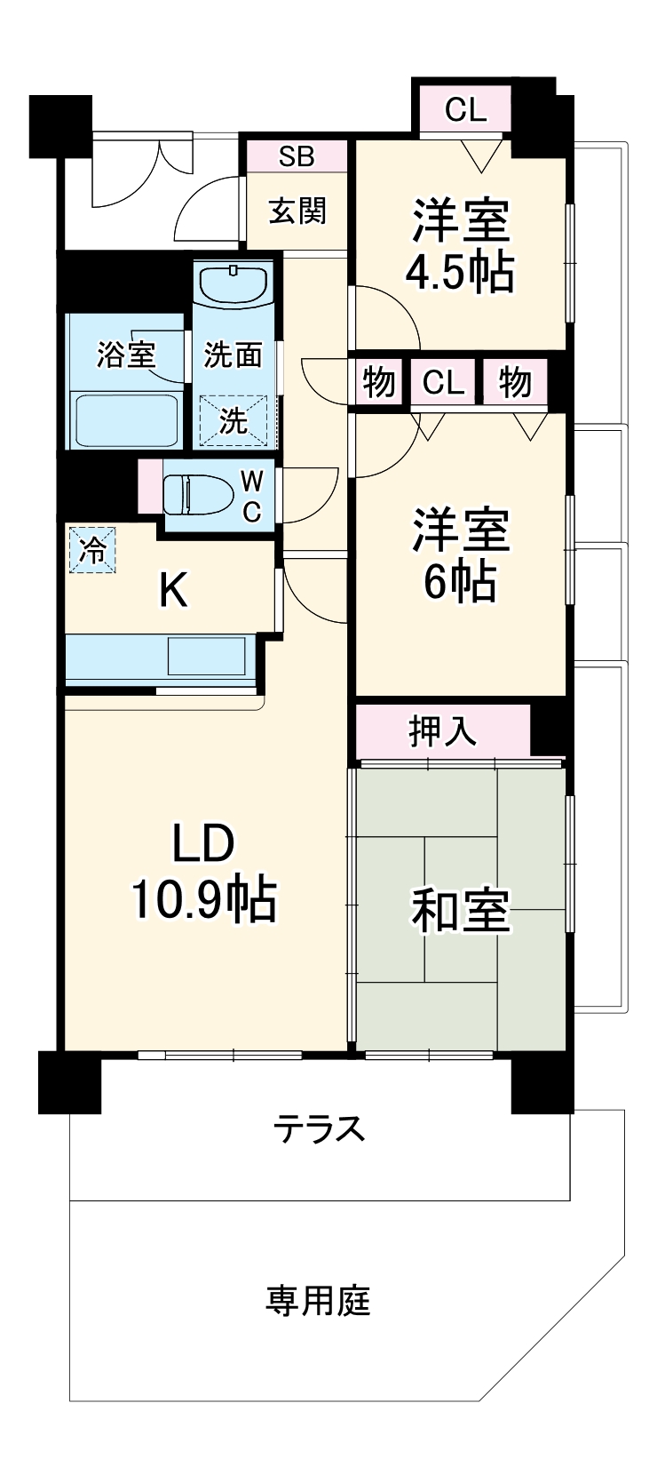 ライオンズマンション瑞穂中根町の間取り