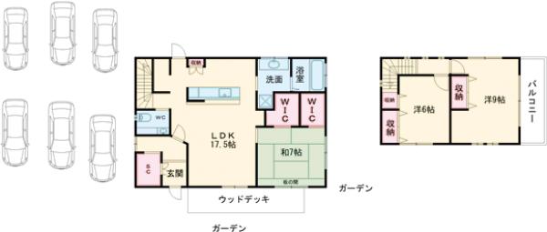 八木町八木門前貸家の間取り