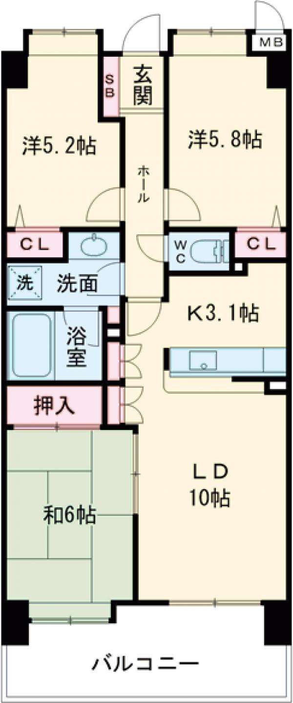 コンフォリア板橋仲宿の間取り