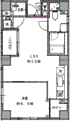 亀戸の完工年月(2026年6月)築の賃貸マンションの間取り
