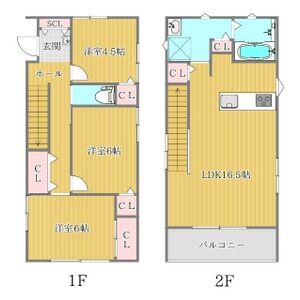 パストラルB棟の間取り