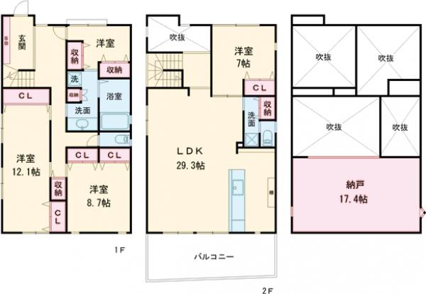雪が谷大塚戸建ての間取り