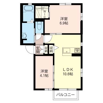 ベルヒルBの間取り