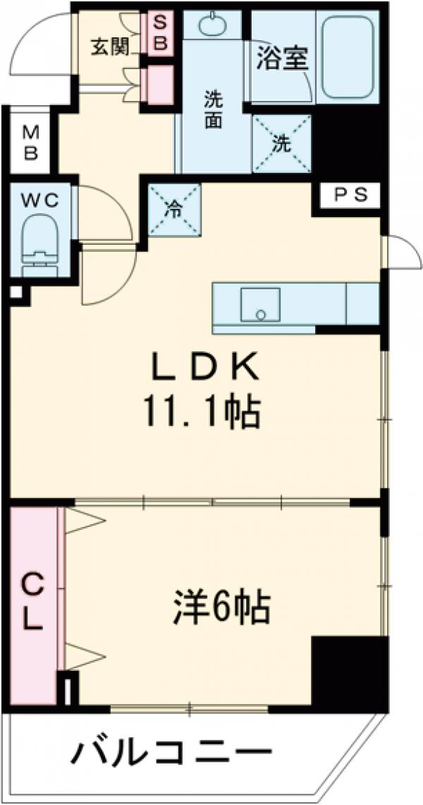東向島の完工年月(2021年9月)築の賃貸マンションの間取り