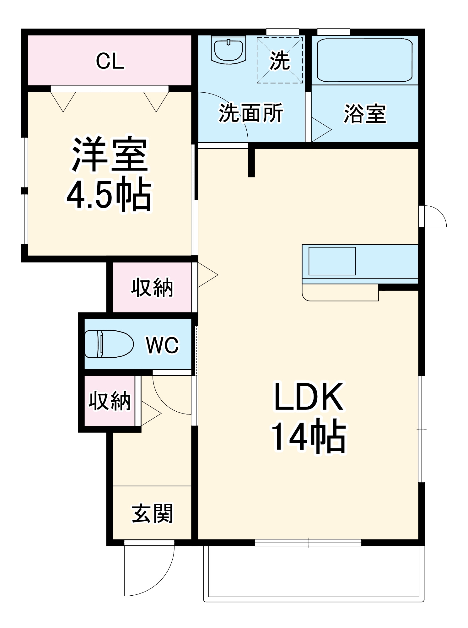 リーブルファイン中川原の間取り