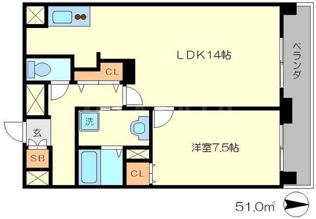 KDXレジデンス西大路の間取り
