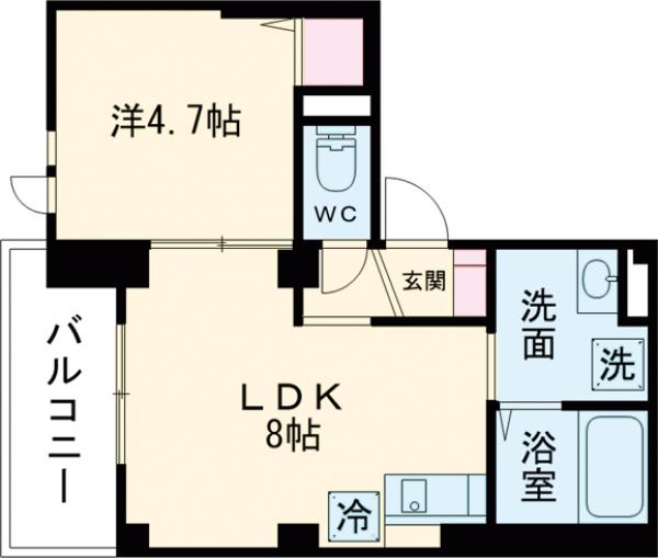 押上の完工年月(2025年3月)築の賃貸マンションの間取り
