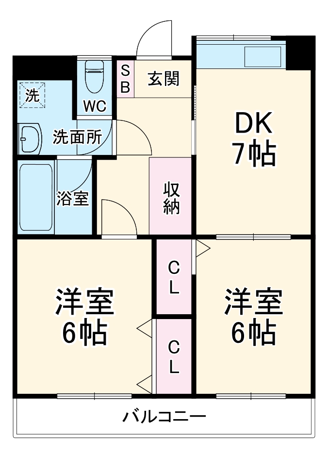 SKハイツ芝新町の間取り