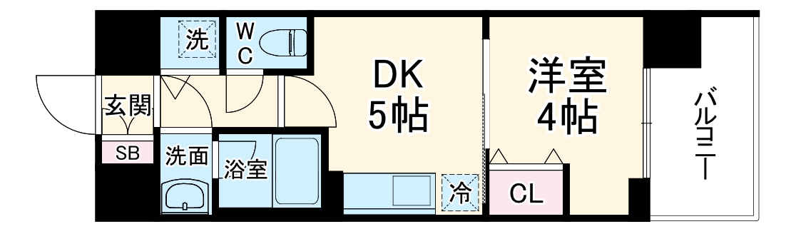 ベラジオ雅び京都七条ウエストⅡの間取り