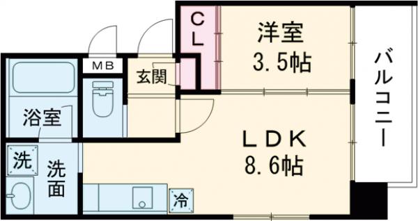 アヴァンティ祇園の間取り