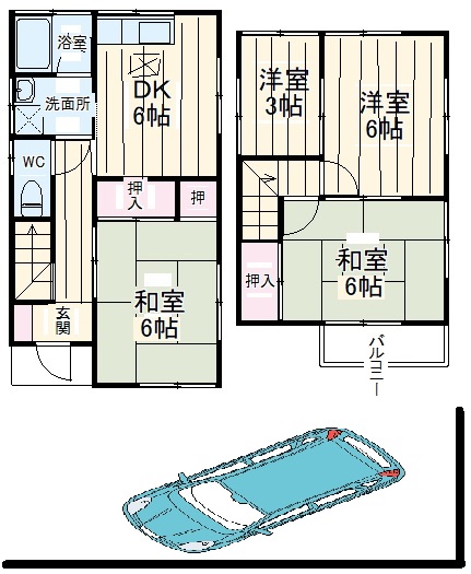 八千代台西5丁目貸家の間取り