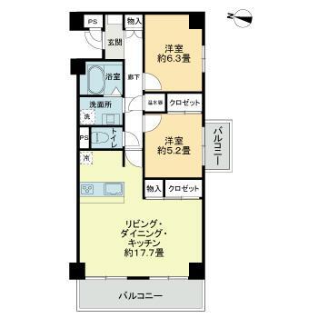 高尾パークハイツA棟の間取り