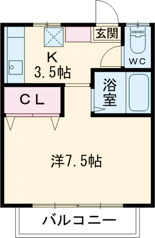 コーポ青い鳥の間取り
