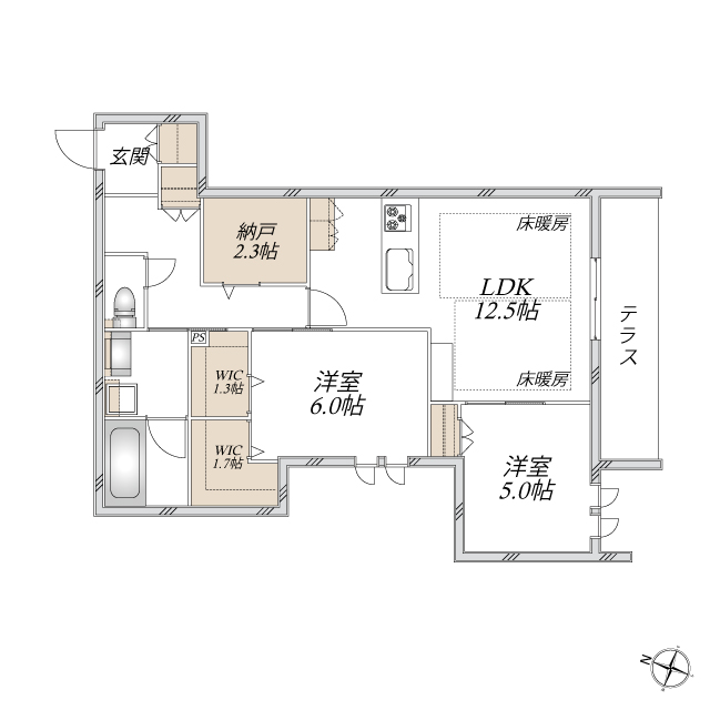 SUNMALL Ⅴの間取り