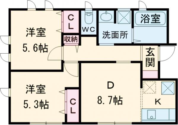 CH西久保の間取り