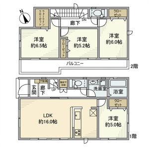 藤島町中島戸建の間取り