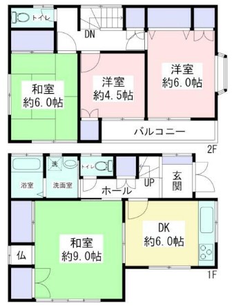 緑が丘貸家の間取り