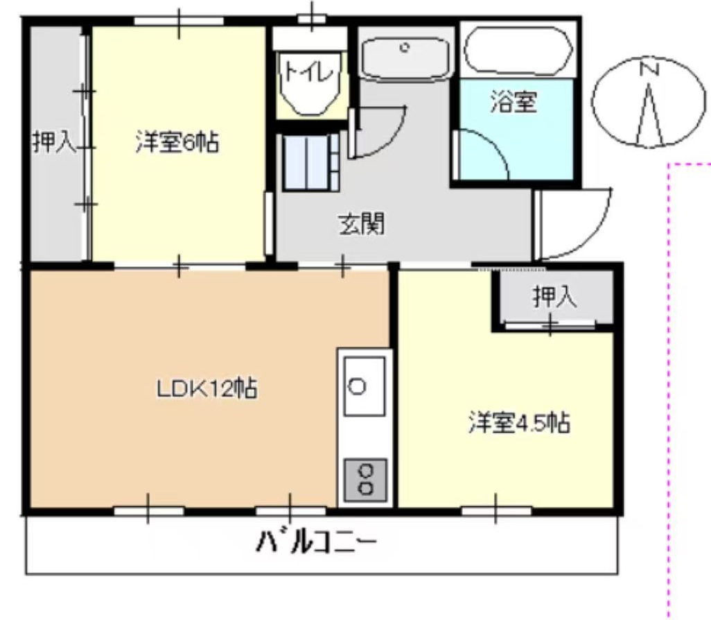 芝山団地6号棟の間取り