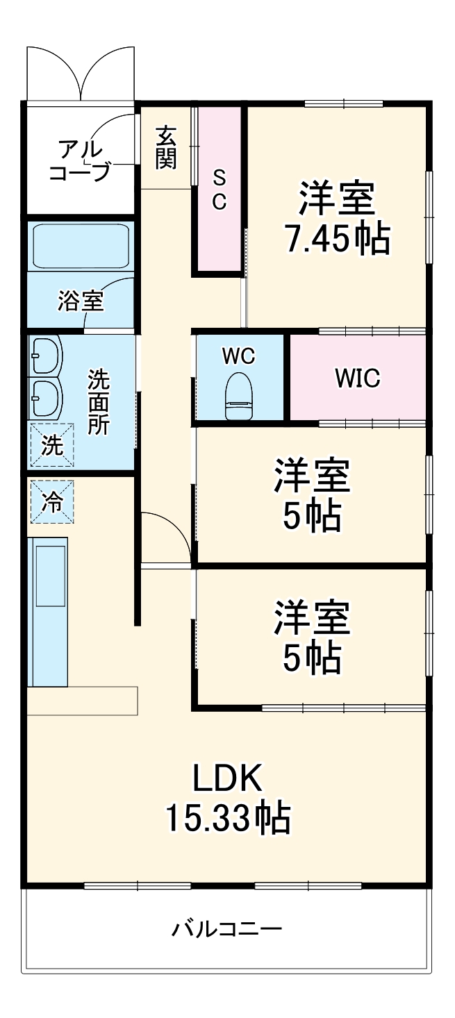 1/3 間取