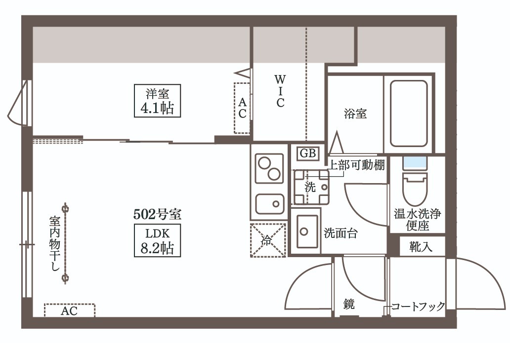 COCOCUBE大井町Ⅱの間取り