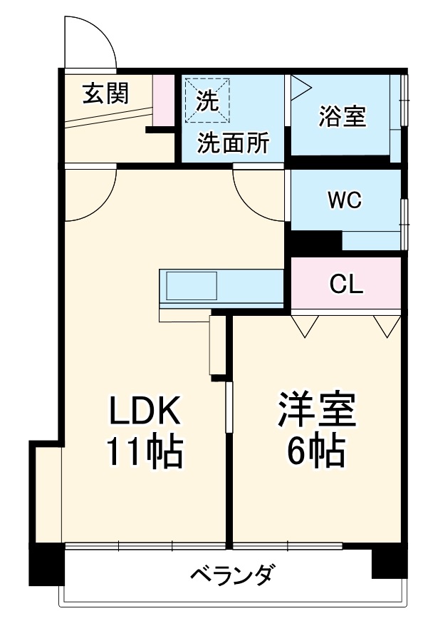 若宮ハイツの間取り