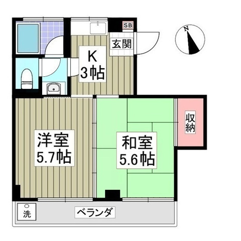 関コーポの間取り