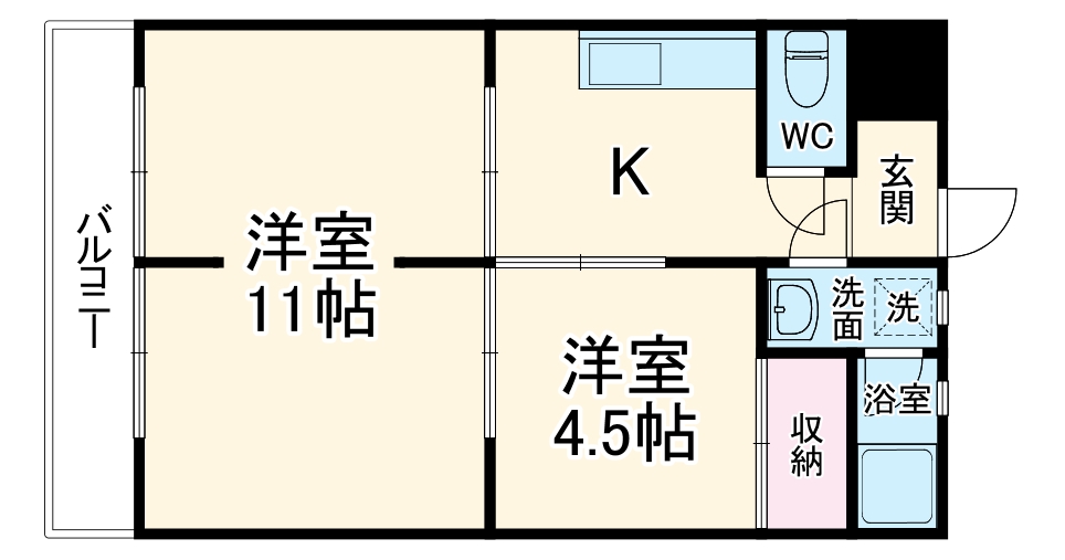 イチコウハイツの間取り