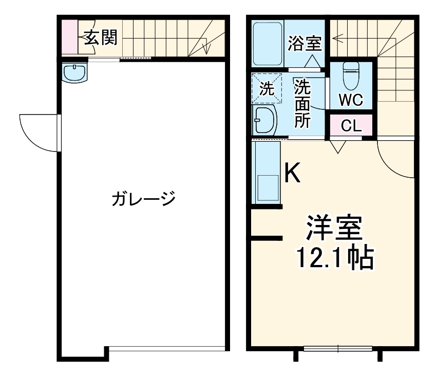 Garage Villa 西岡崎の間取り