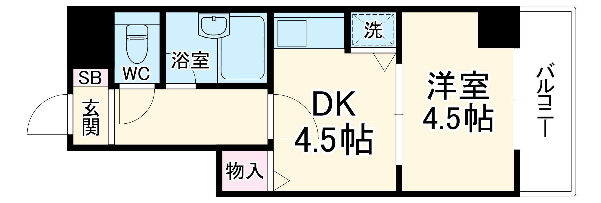 ライオンズマンション五条大宮第二の間取り