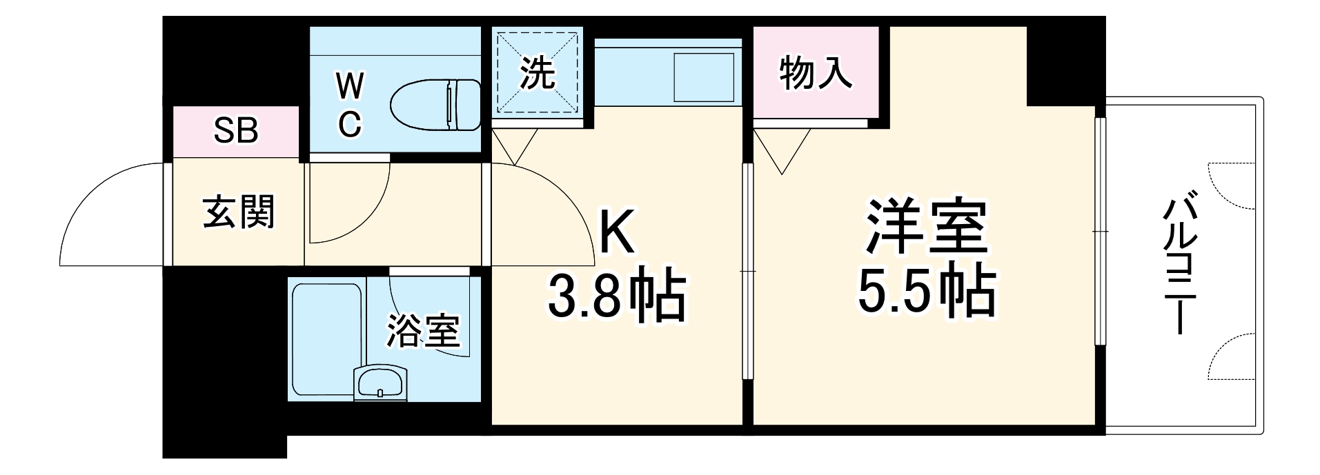 ライオンズマンション五条大宮第二の間取り