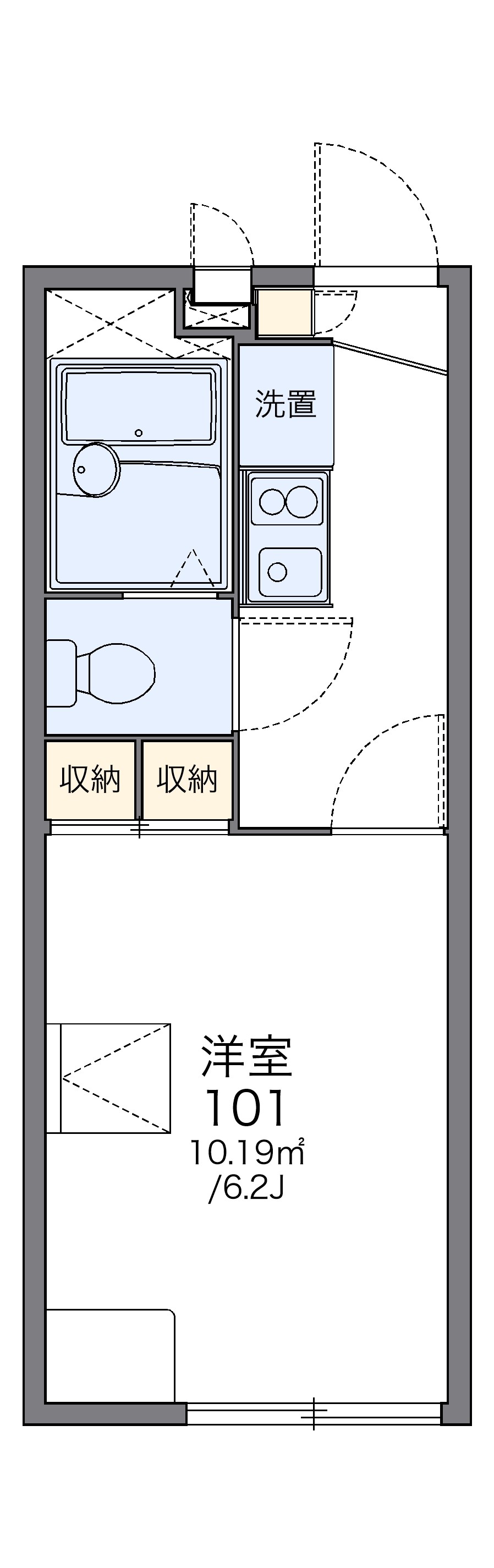 レオパレスクレールエムの間取り