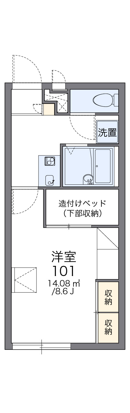 レオパレス天王の間取り