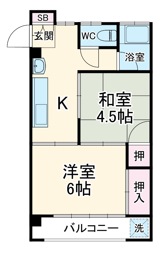 諏訪マンションB棟の間取り