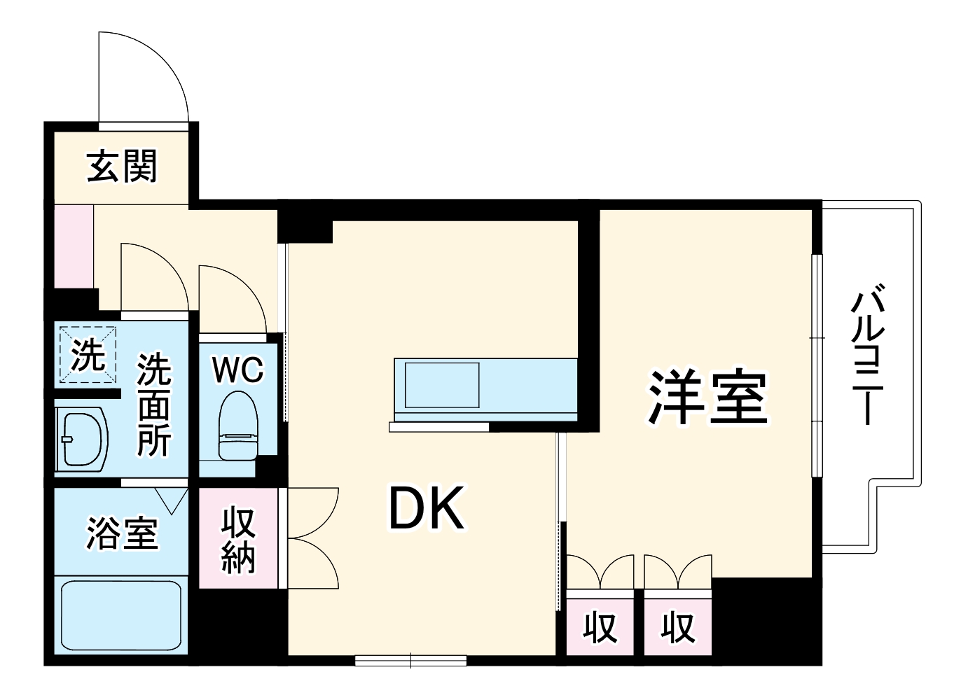 南堀江アパートメントグランデの間取り