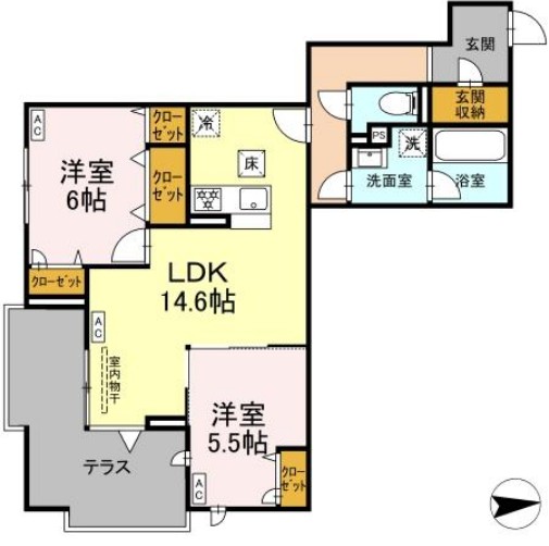 オルテンシアの間取り
