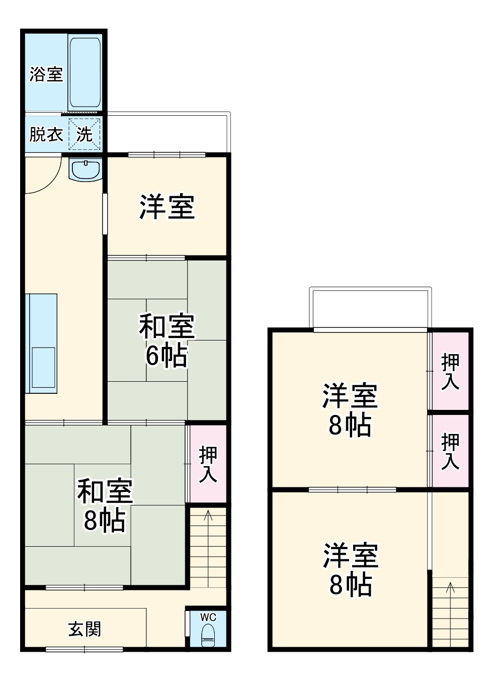 蔵町三丁目戸建の間取り