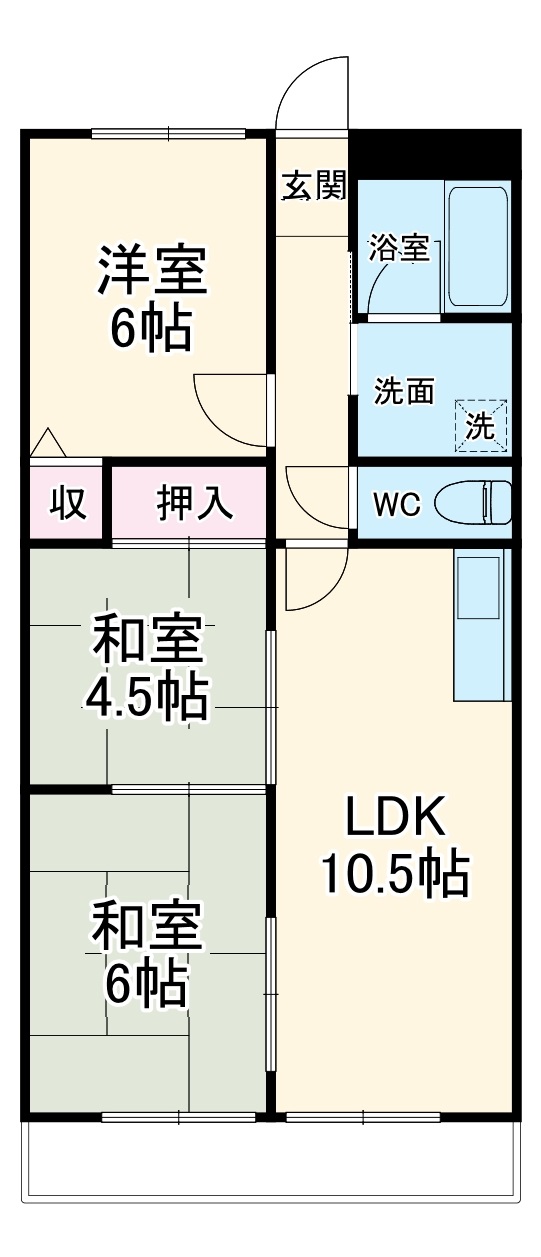 ベルマローネ千竹壱番館の間取り
