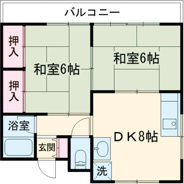高橋コーポラスの間取り