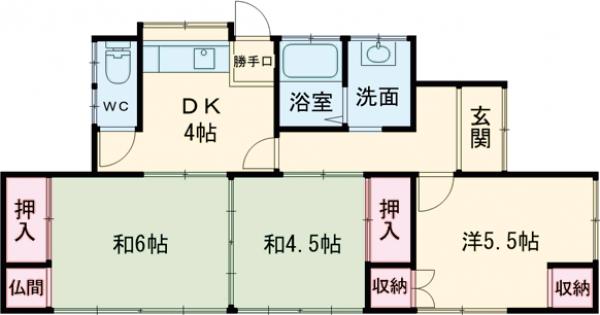足利市福居町戸建ての間取り