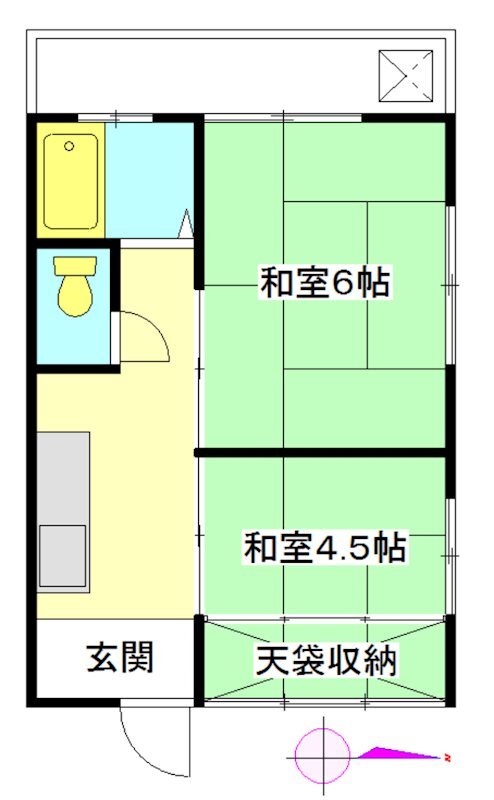 コーポ河野第1の間取り