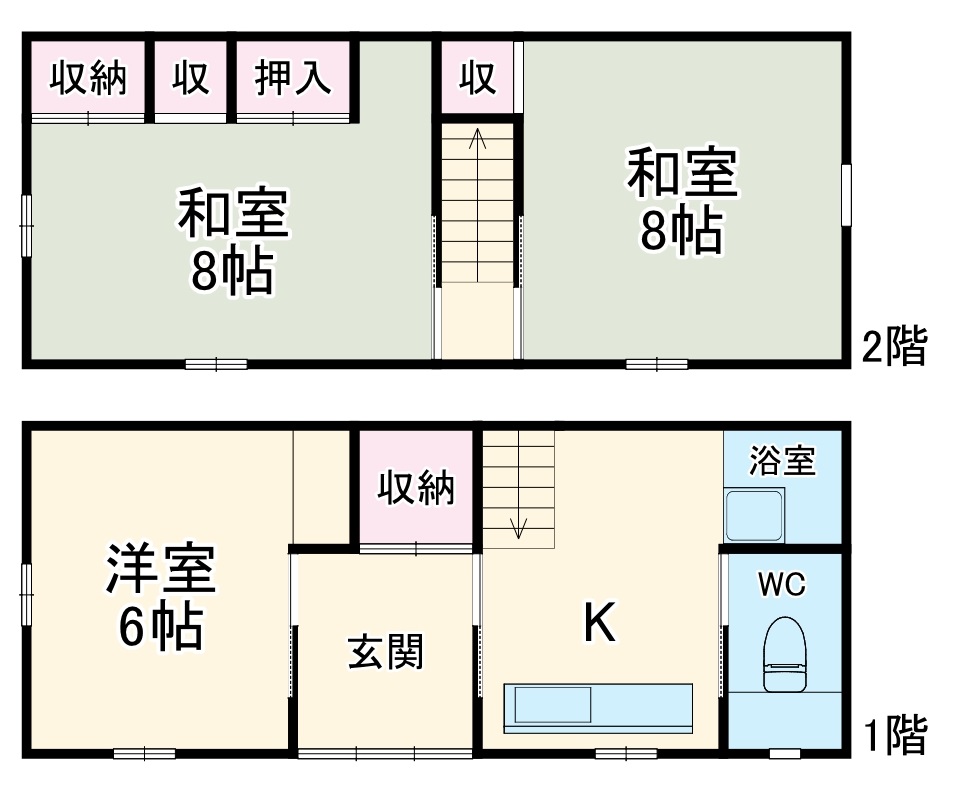 大垣市若森町近松邸の間取り