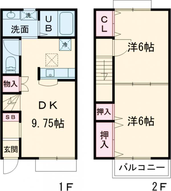 サンライズ A(ひたち野西)の間取り