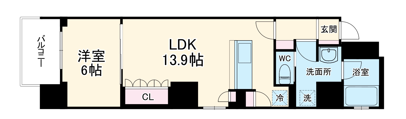 リーガル南久宝寺Ⅱの間取り