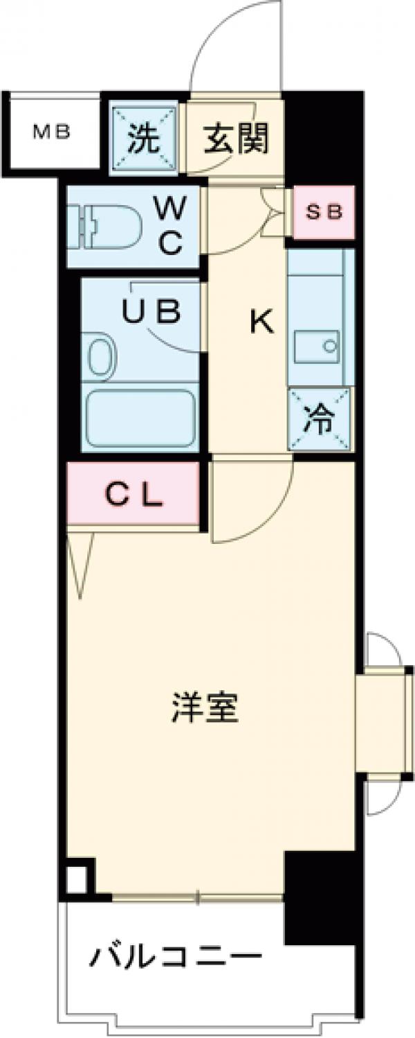 雑司が谷の完工年月（2003年6月）築の賃貸マンションの間取り