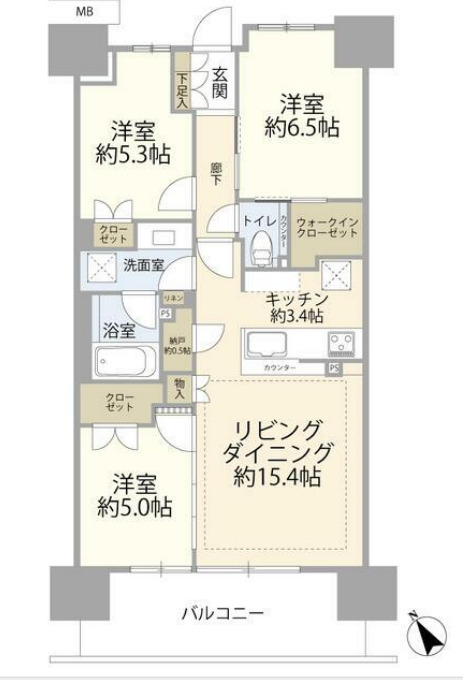 パークホームズLaLa南船橋ステーションプレミアの間取り