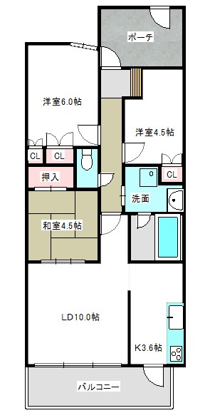 エスコートランズ門真元町の間取り