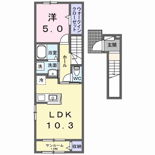 ミルホイール Ⅱの間取り